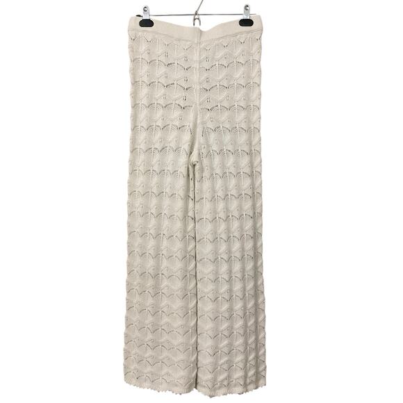 Marine Layer Archive Hazel Knit Matching Set Small Crochet Top Wide Leg Pant - Picture 7 of 16